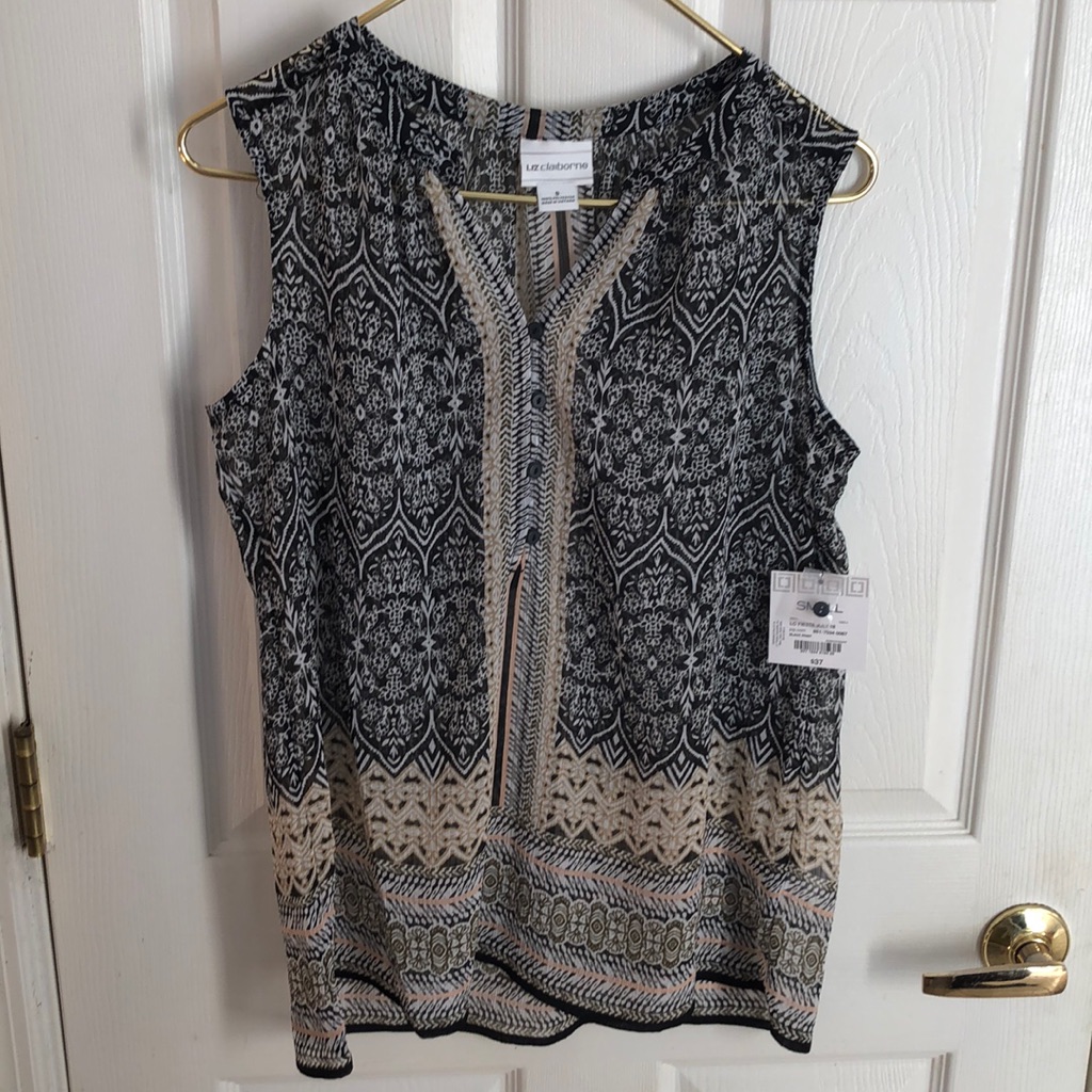 Liz Claiborne Floral Top Sz Small